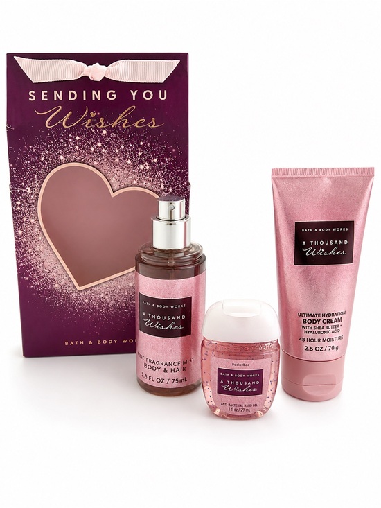 Bath & Body Works Other - Bath & Body Works A Thousand Wishes Pink Gift Set